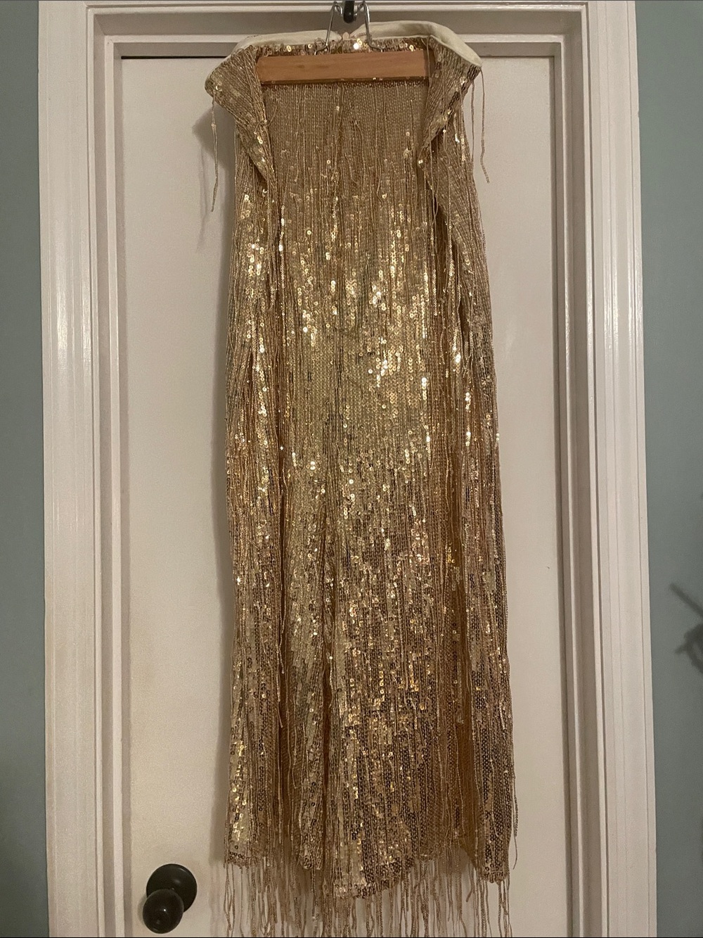 SHEIN Gold Sequin Maxi Skirt